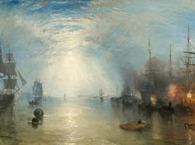 Marineros cargando carbón a la luz de la luna de Joseph Mallord William Turner